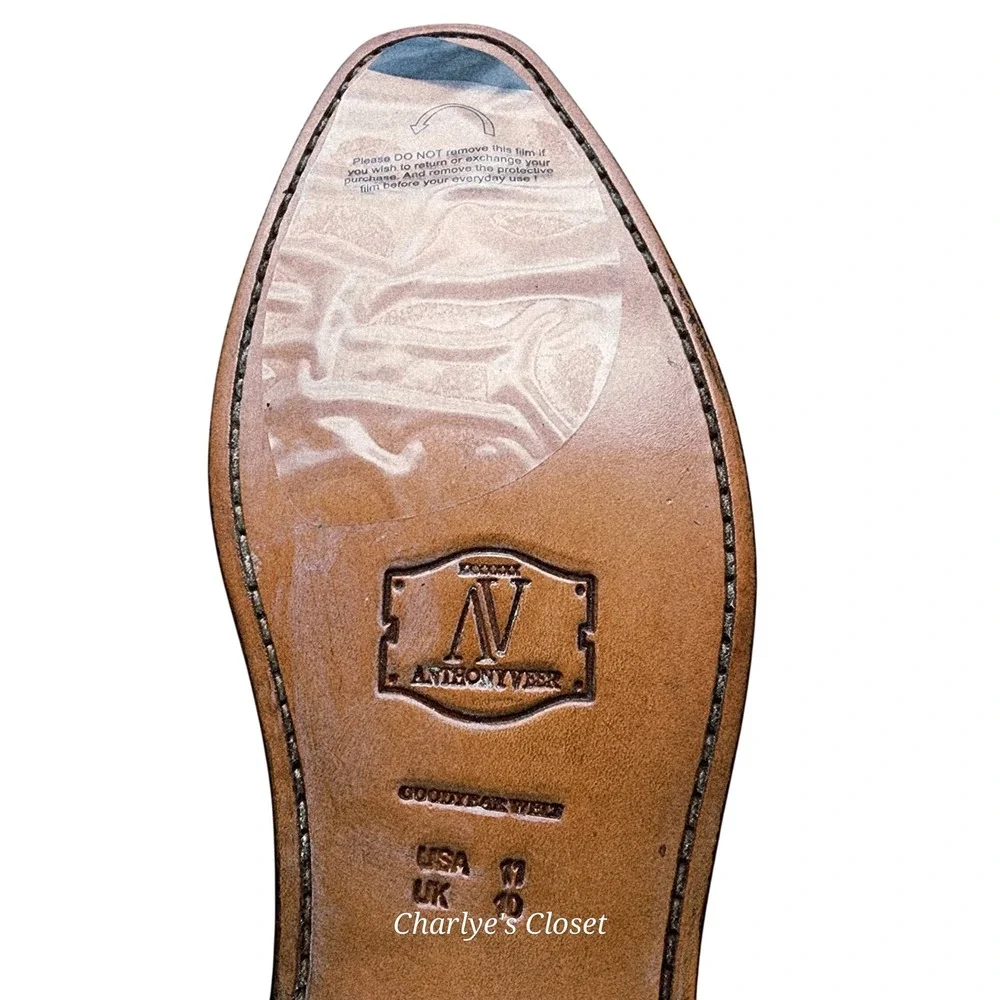 Anthony Veer Kennedy Tassel Loafer Black Leather Goodyear Welted Mens 11 D NEW